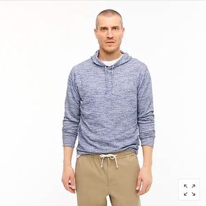 Linen-cotton hooded sweater